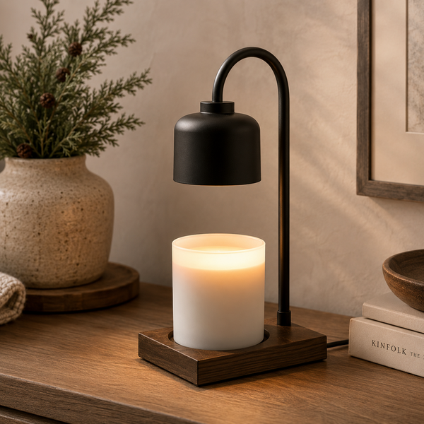 BLACK ARCHED CANDLE WARMER LAMP